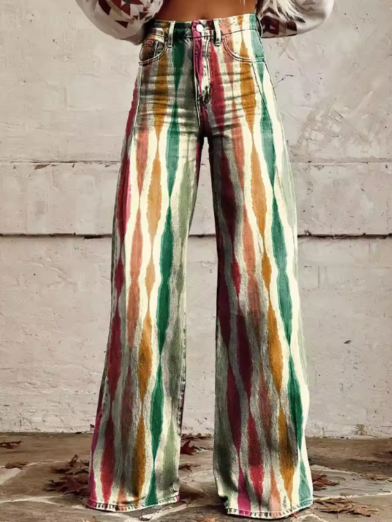 Isabella | Boho Vintage-byxor med retro och förfinad charm