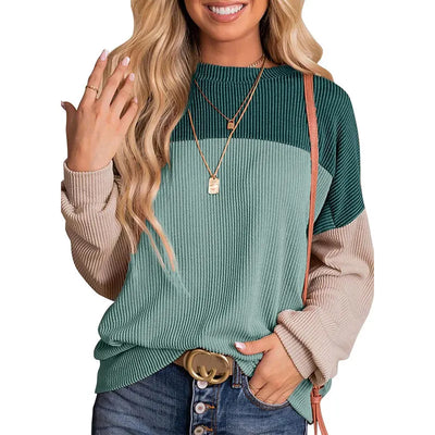 Jantine | Avslappnad sweatshirt med rund halsringning