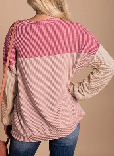 Jantine | Avslappnad sweatshirt med rund halsringning