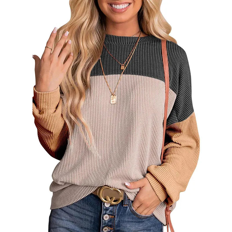 Jantine | Avslappnad sweatshirt med rund halsringning