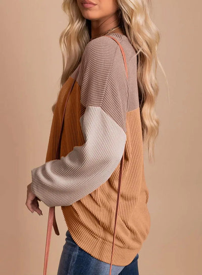 Jantine | Avslappnad sweatshirt med rund halsringning