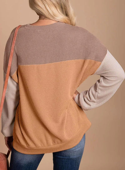 Jantine | Avslappnad sweatshirt med rund halsringning