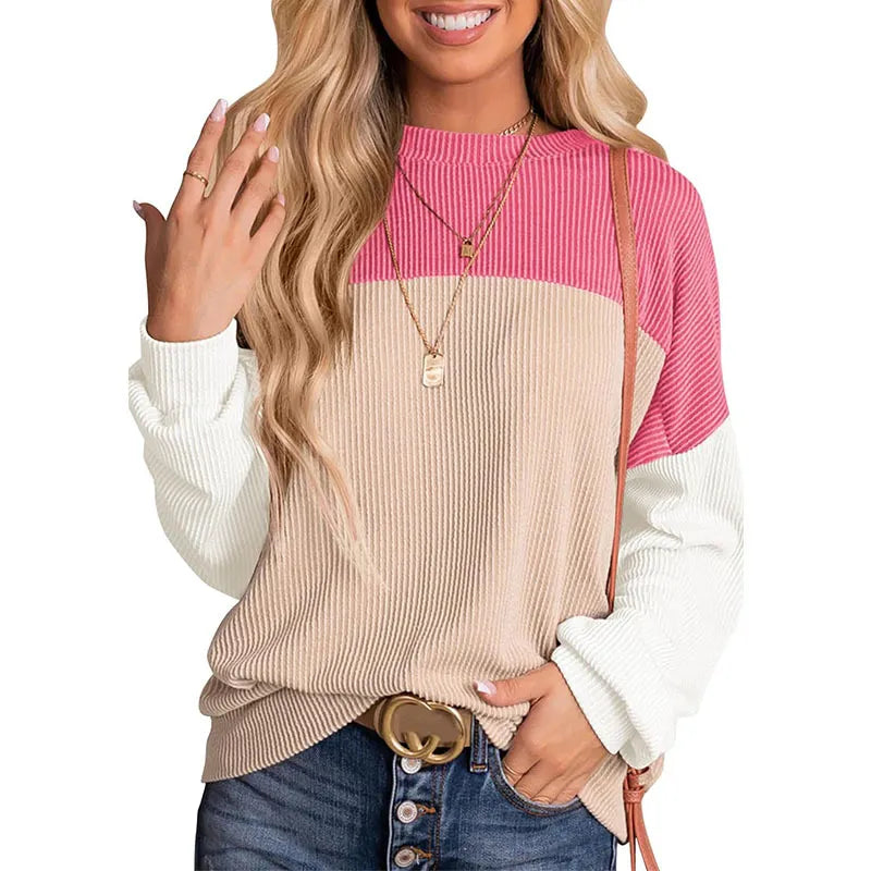 Jantine | Avslappnad sweatshirt med rund halsringning