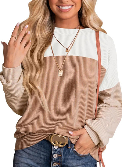 Jantine | Avslappnad sweatshirt med rund halsringning
