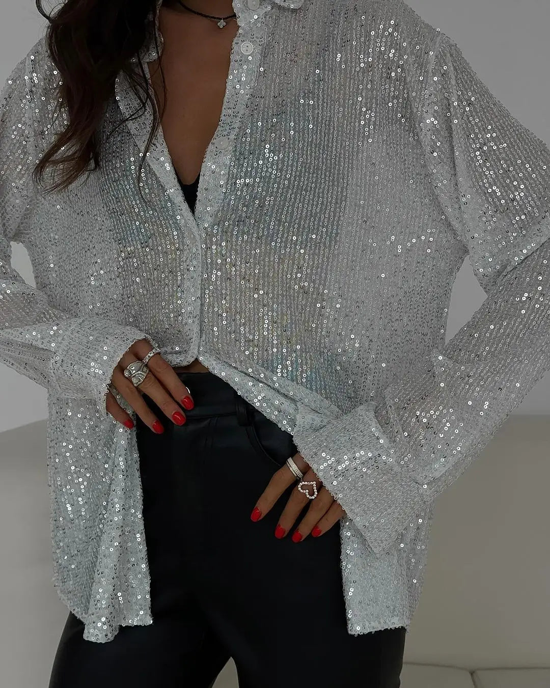 Hallie | Glitter Chic skjorta