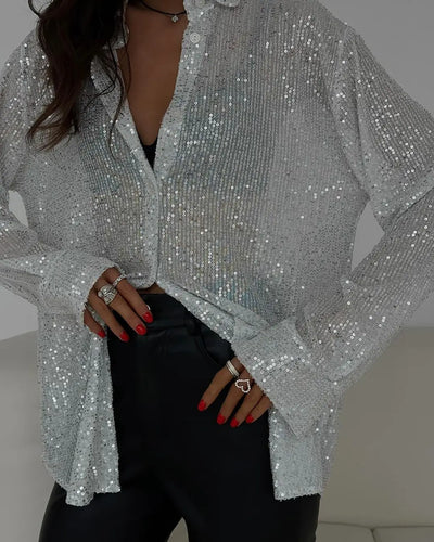 Hallie | Glitter Chic skjorta