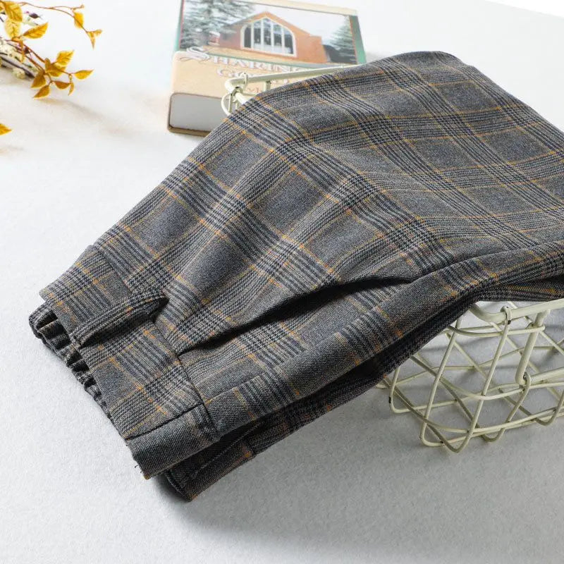 Rutina | Skräddarsydd pläd Tapered Byxor