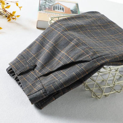 Rutina | Skräddarsydd pläd Tapered Byxor