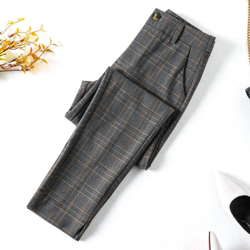 Rutina | Skräddarsydd pläd Tapered Byxor