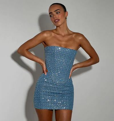 Anastasia | Denimset med glitter
