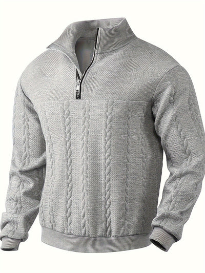 Alexander | Stickad cardigan med dragkedja