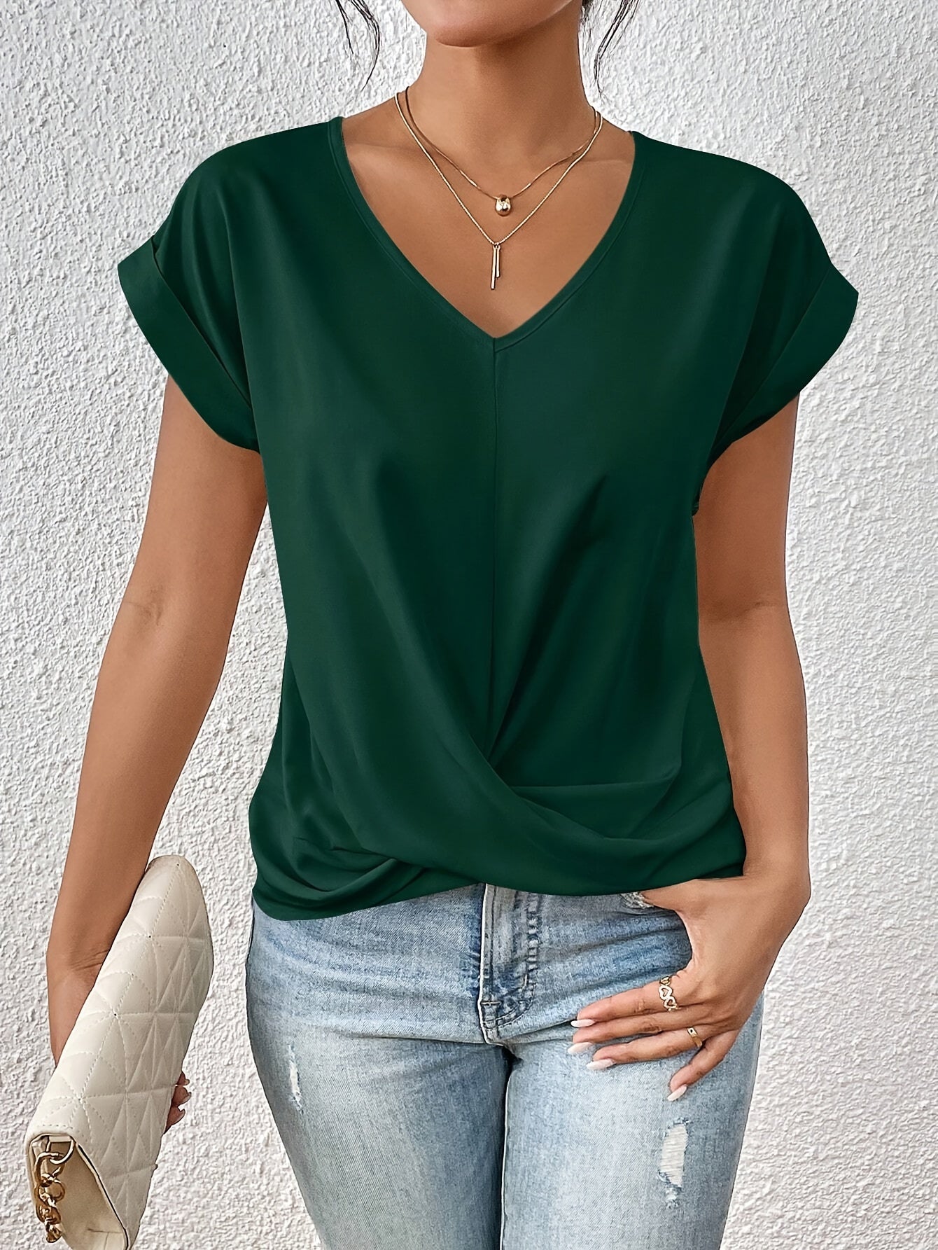 Cleo™ | Casual T-shirt med sweetheart-urringning (1+1 Gratis)
