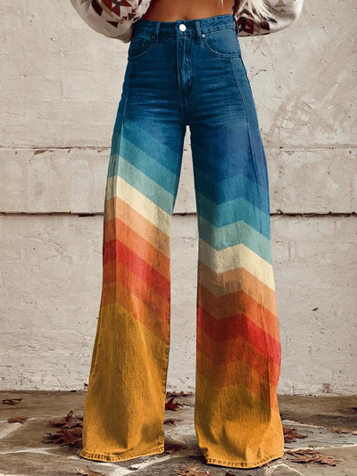Léa | Eleganta och moderna Zigzag Retro-byxor
