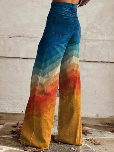 Léa | Eleganta och moderna Zigzag Retro-byxor