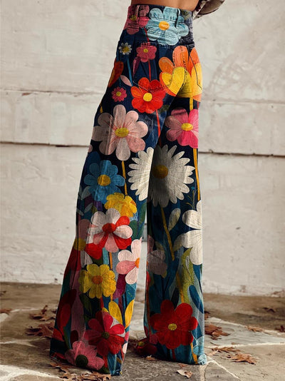 Léna | Elegant och modern blommig vid byxa